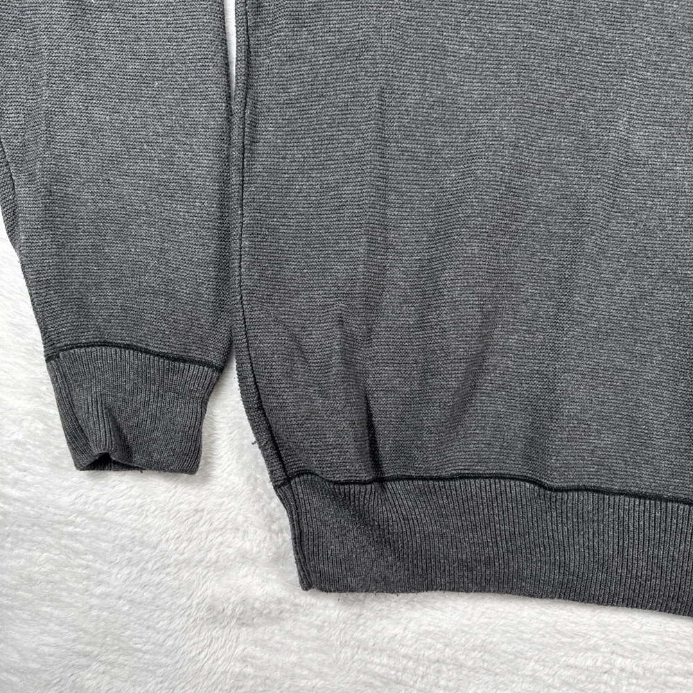 Calvin Klein Men's M Grey 100% Pima Cotton Crewneck‎ Long Sleeve Sweater